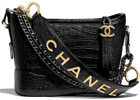 Chanel Gabrielle Hobo Bag Crocodile Embossed 